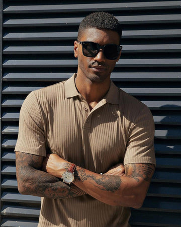 Textured Modern Style Polo T-Shirts