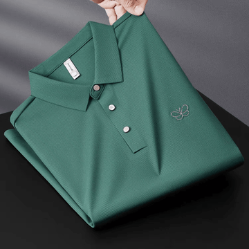Elegant Bloom Polo T-Shirt with Butterfly embroidered